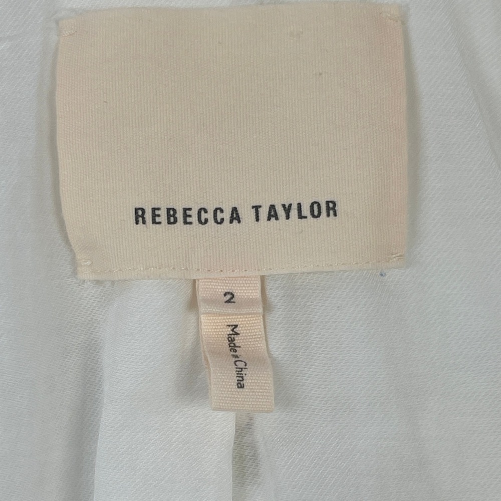 Rebecca Taylor Womens Blazer Jacket Size 2 Floral Cottage Romantic Coquette Chic - Picture 9 of 14